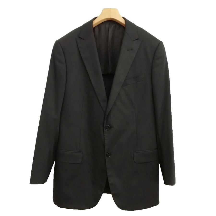 アルマーニ コレツィオーニ ARMANI COLLEZIONI Metropolitan ストライプ シングル 2B スーツ セットアップ ジャケット スラックス 48 チャ_2