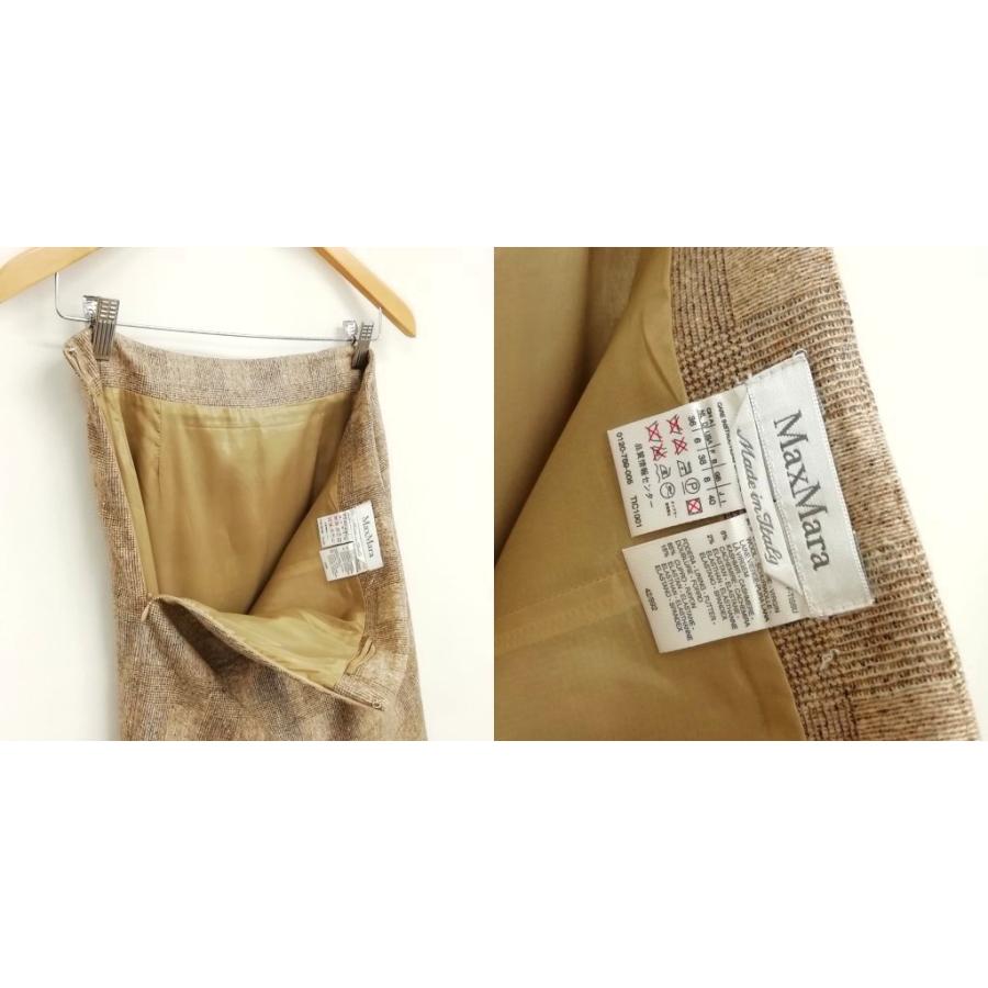 Max Mara（マックスマーラ） 白タグ グレンチェック スカート スーツ 