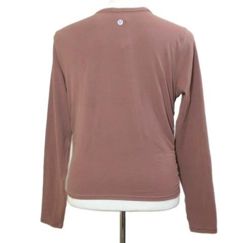 ルルレモン lululemon カットソー 長袖 ヨガウェア サイドギャザー 