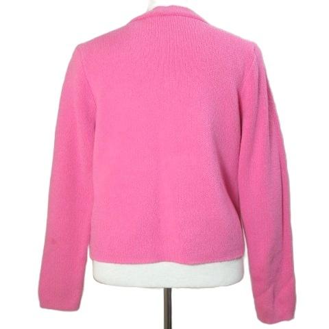 ZARA（ザラ） ニットジャケット ノーカラー 金ボタン M 170/88A ピンク