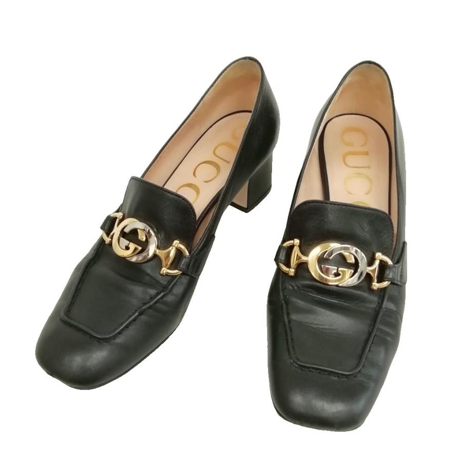 GUCCI（グッチ） インターロッキングG ズゥミ ローファー パンプス 38 