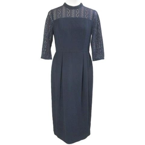 あまなつ55様♥　極美品♪23区 オンワード樫山　定番ワンピース 濃紺ネイビー 23区（ニジュウサンク） オンワード樫山 ワンピース ロング レース 7分