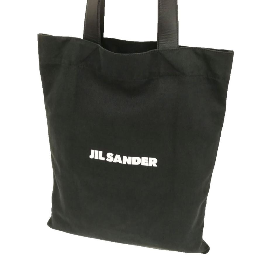 JILL SANDERロゴフラットショッパートートバッグ JIL SANDER - 【美品 