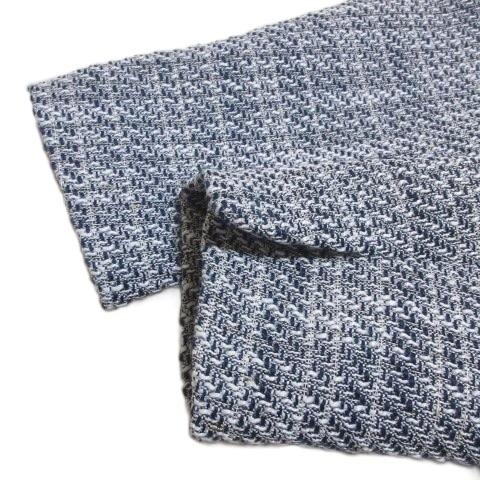 ZARA 今季　ブークレジャケット　ネイビー ノーカラー　ツイード　XSサイズ ZARA（ザラ） 美品 ツイードジャケット ノーカラー ラメ 総裏地 大きい
