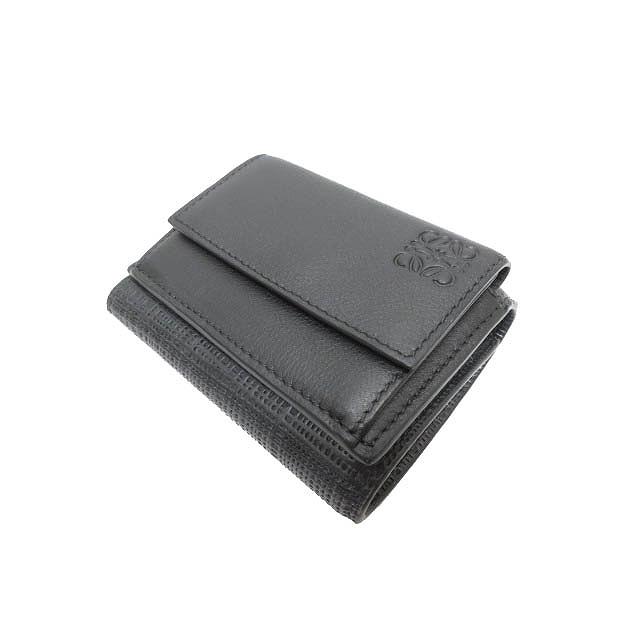 中古 ロエベ Loewe aw Trifold Wallet トリフォルド ウォレット 三つ折り財布 財布 黒 ブラック ブランド古着ベクトル 中古 1221 00 メンズ 055 ブランド古着販売のベクトル 通販 Yahoo ショッピング