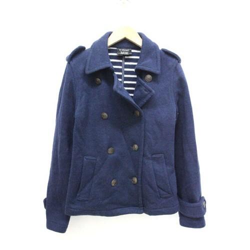 新品 本物 当店在庫だから安心 中古 ダブルクローゼット W Closet ピーコート Pコート アウター シンプル F 紺 ネイビー Zt10 レディース ベクトル 古着