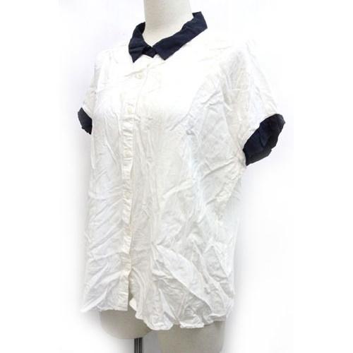 中古 ユニクロ Uniqlo シャツ ブラウス ワイドシルエット ツートン 半袖 L 白 ホワイト Zb レディース ベクトル 古着 059 0724 ブランド古着販売のベクトル 通販 Yahoo ショッピング