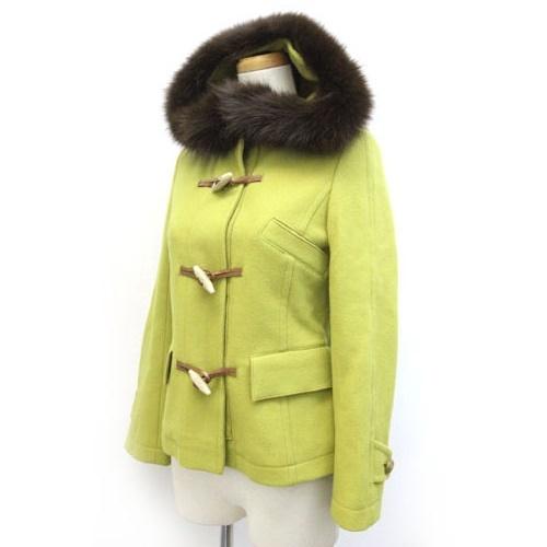 セール 中古 マッキントッシュフィロソフィー Mackintosh Philosophy ダッフルコート ショート丈 36 ライムグリーン Z レディース ベクトル 古着 Commerces Boutique