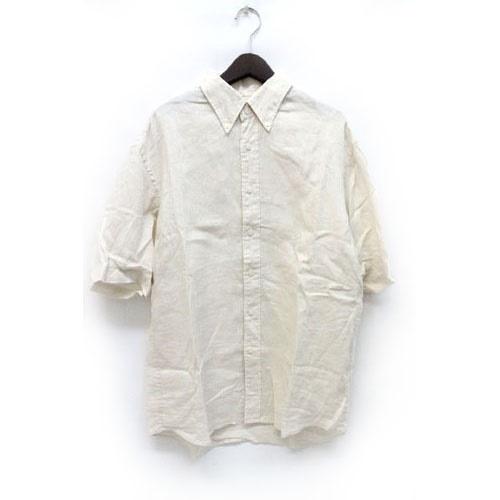 中古 ユニクロ Uniqlo プレミアムリネンワイドフィットシャツ 無地 シンプル 半袖 L アイボリー Z メンズ ベクトル 古着 059 ブランド古着販売のベクトル 通販 Yahoo ショッピング