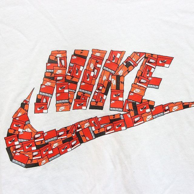 NIKE ナイキ Tシャツ プリント 箱モチーフ 半袖 L 白 ホワイト NIKE ナイキ Tシャツ プリント 箱モチーフ 半袖 L 白 ホワイト