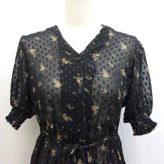 ジュエティ ワンピース ジュエティ jouetie ワンピース ドット 花柄 シアー生地 ロング