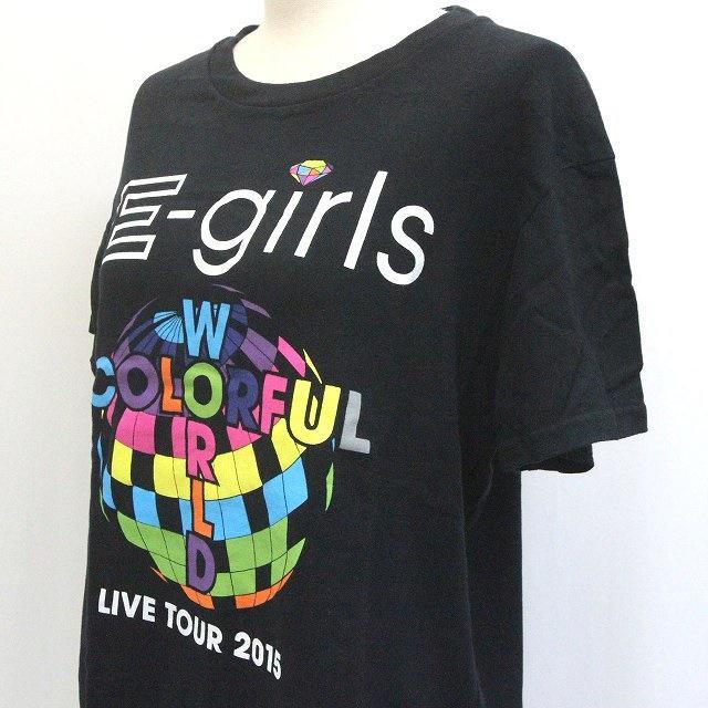 ツアーTシャツ E-girls LIVE TOUR 2015 COLORFUL WORLD 半袖 S