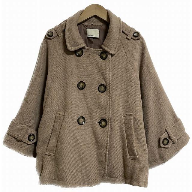 オリーブデオリーブ OLIVE des ポンチョ コート ハーフ ショート
