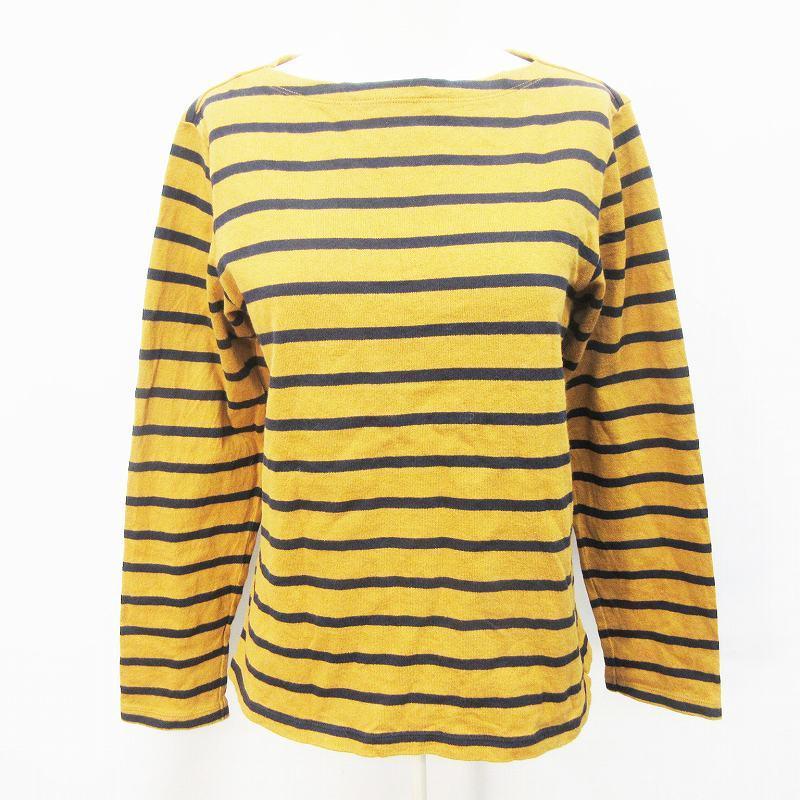 中古 ユニクロ Uniqlo 241 ボーダー ボートネック Tシャツ カットソー 長袖 綿 コットン100 M キャメル 黒 ブラック系 メンズ ベクトル 古着 064 ブランド古着販売のベクトル 通販 Yahoo ショッピング