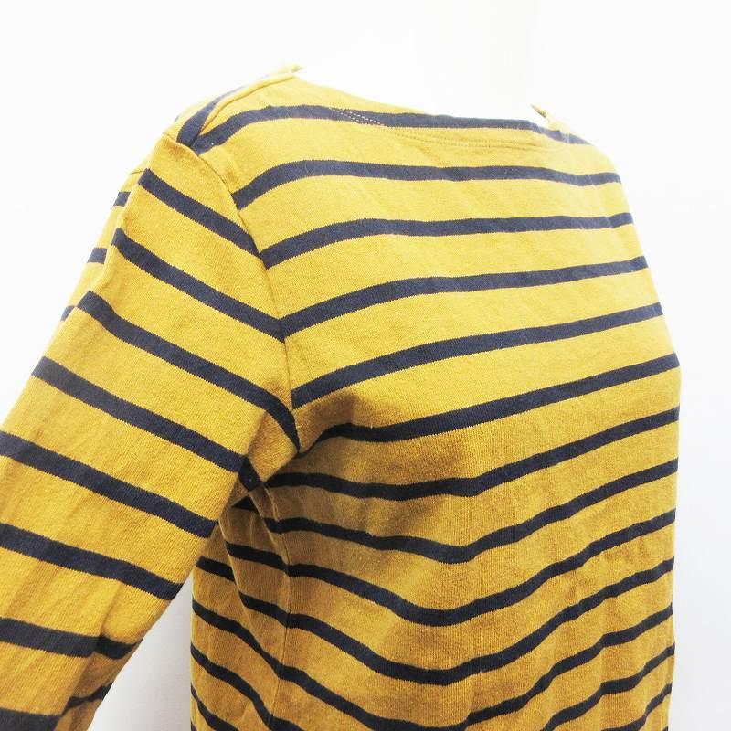 中古 ユニクロ Uniqlo 241 ボーダー ボートネック Tシャツ カットソー 長袖 綿 コットン100 M キャメル 黒 ブラック系 メンズ ベクトル 古着 064 ブランド古着販売のベクトル 通販 Yahoo ショッピング