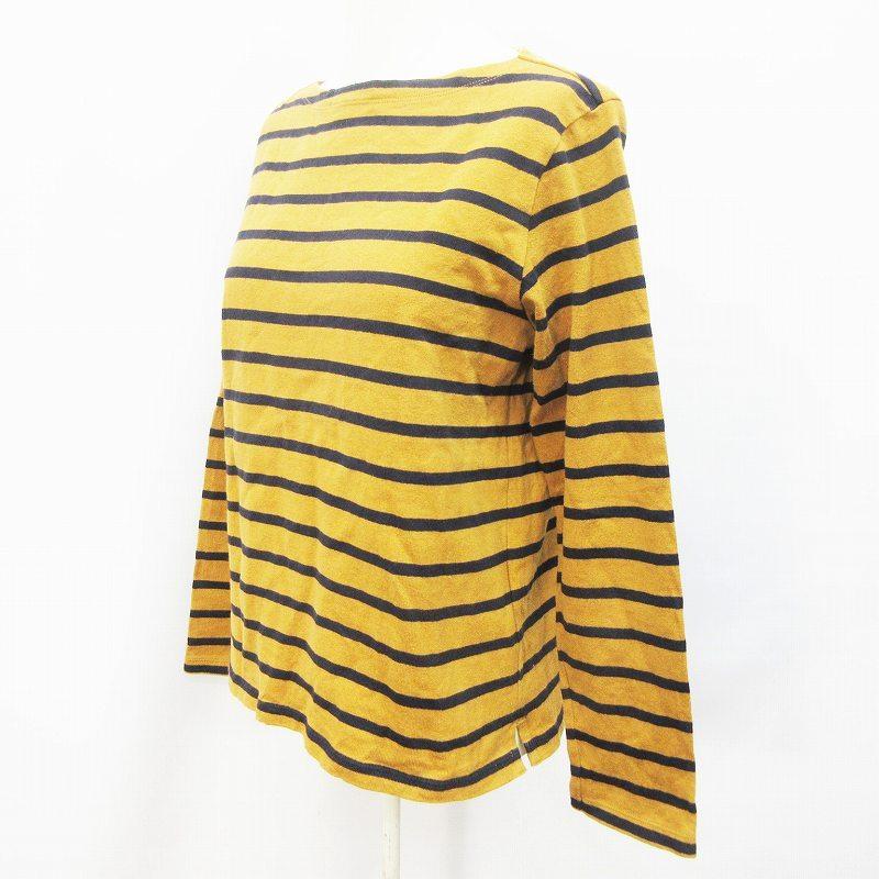 中古 ユニクロ Uniqlo 241 ボーダー ボートネック Tシャツ カットソー 長袖 綿 コットン100 M キャメル 黒 ブラック系 メンズ ベクトル 古着 064 ブランド古着販売のベクトル 通販 Yahoo ショッピング