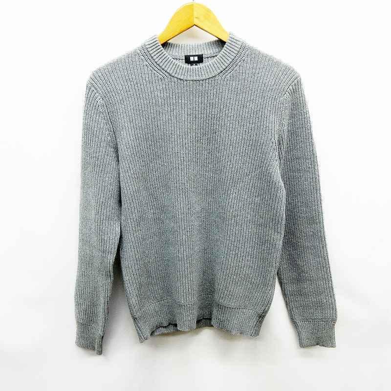中古 ユニクロ Uniqlo ミドルゲージ クルーネック ニット セーター M 灰色 グレー系 36 メンズ ベクトル 古着 064 ブランド古着販売のベクトル 通販 Yahoo ショッピング