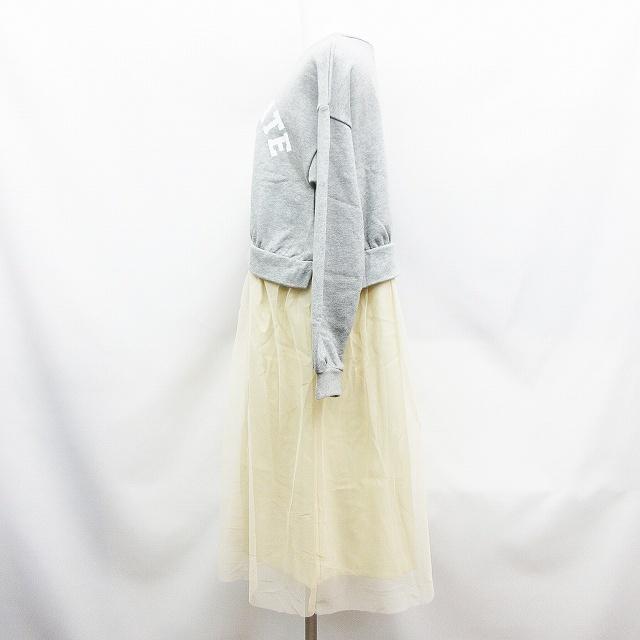 中古 グレイル Grl Ehka Sopo エヘカソポ コラボ ワンピース M スウェット チュールレース 灰色 グレー系 白 ホワイト系 レディース ベクトル 古着 064 ブランド古着販売のベクトル 通販 Yahoo ショッピング