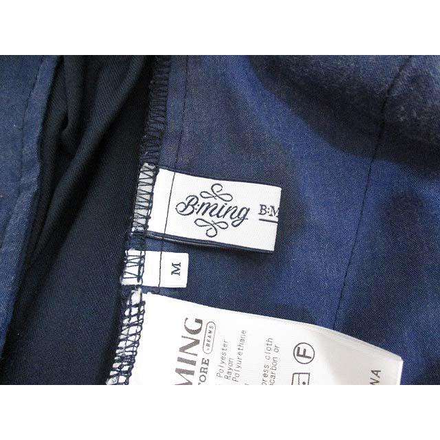 ビーミングバイビームス B:MING LIFE STORE by BEAMS ワイド パンツ M 濃紺 ネイビー バックゴム ジッパーフライ レディース|vectorpremium|03