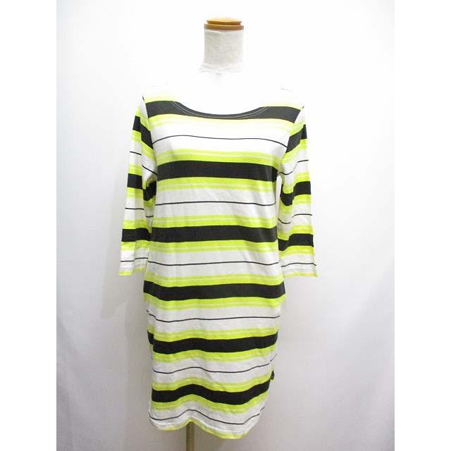 中古 グローバルワーク Global Work ボーダー柄 七分袖 ワンピース M 白 黄 黒 レディース ベクトル 古着 065 ブランド古着販売のベクトル 通販 Yahoo ショッピング