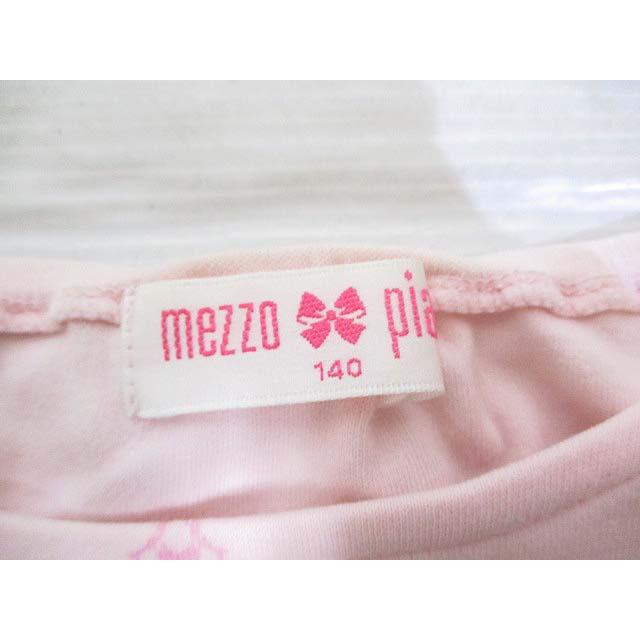 メゾピアノ mezzo piano 長袖 プリント Tシャツ 140 ピンク ロン