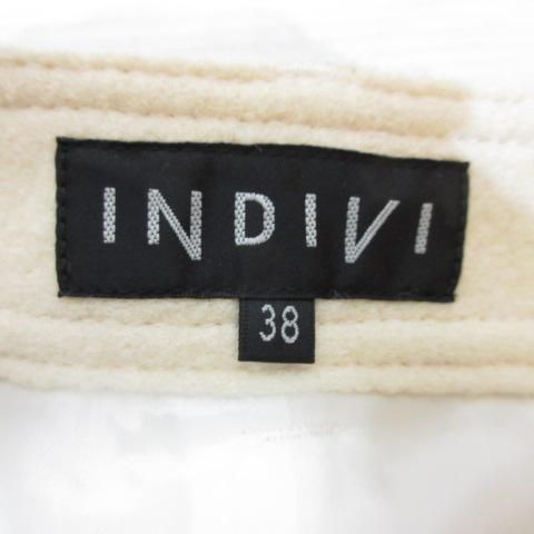 インディヴィ INDIVI セミタイト ウール スカート 38 オフホワイト 裏地付き レディース｜vectorpremium｜03