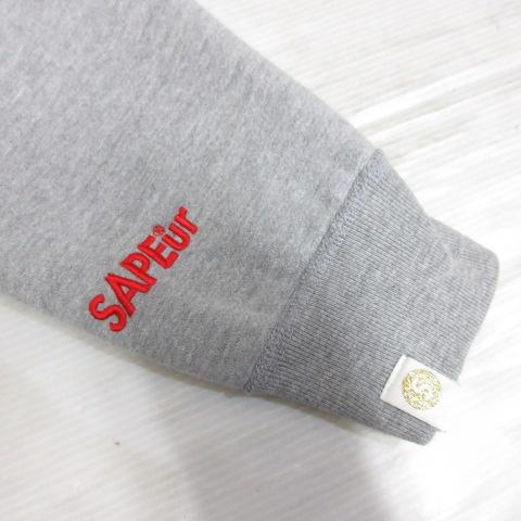 サプール SAPEur ONE PIECE Hoodie ワンピース コラボ スウェット フーディー 裏毛 S グレー パーカー ARIGATO メンズ｜vectorpremium｜04