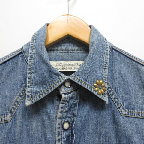 BEAMS/REMI RELIEF/長袖デニムシャツ/ヴィンテージ/スタッズ 