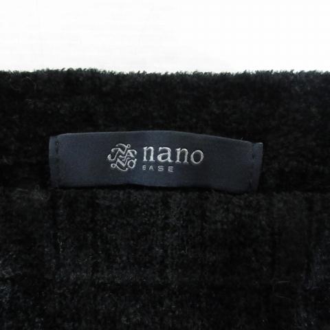 ナノユニバース nano universe 長袖 モール ニット カットソー 36 黒 ブラック ボートネック レディース｜vectorpremium｜03