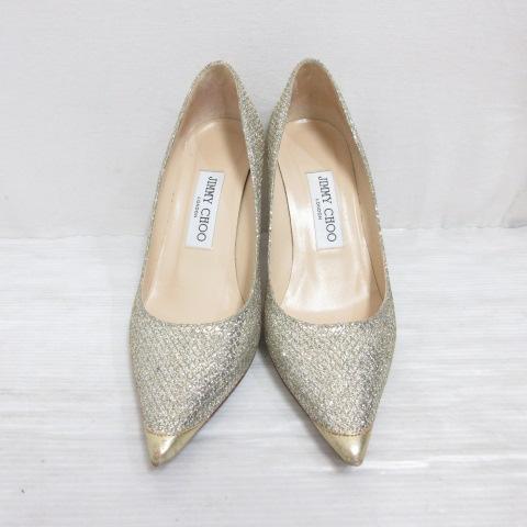 新品ジミーチュウ　グリッターパンプス ジミーチュウサイズ表記「35 1/2」22.5センチラメグリッターパンプス