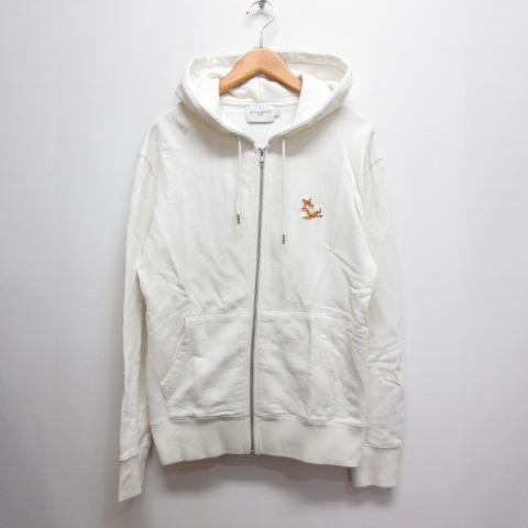 メゾンキツネ MAISON KITSUNE スウェット ジップアップ パーカー S 