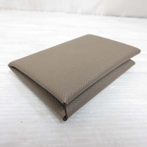 HERMES 未使用品 エルメス カルヴィ カードケース エトゥープ エプソン 