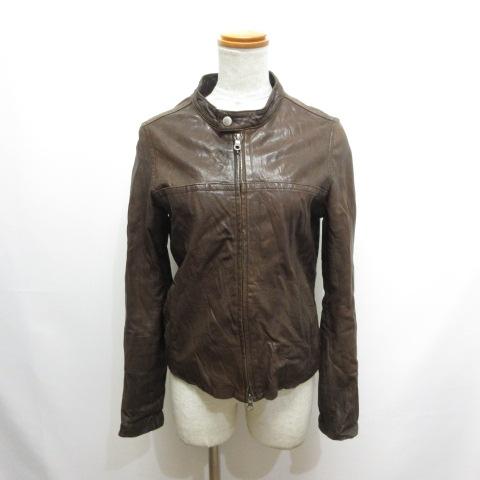 ジャーナルスタンダードレザージャケット ノーカラーシングル