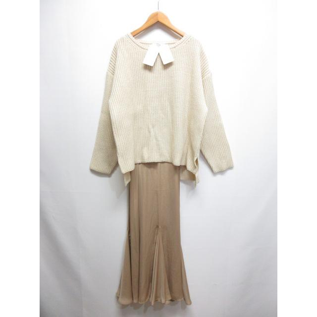 未使用品 スローブ イエナ SLOBE IENA 23AW 畦ニット セーター キャミ  