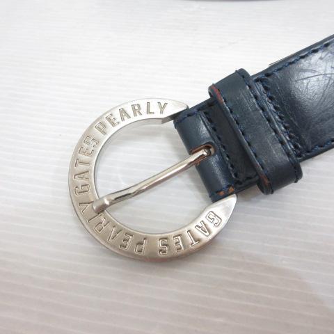 パーリーゲイツ PEARLY GATES ロゴ刺繍 フェイクレザー ベルト