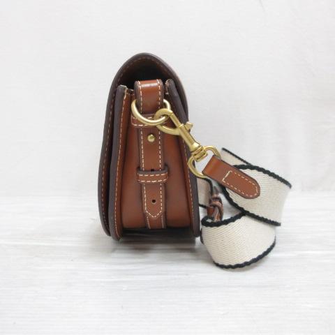 ZARA（ザラ） トップステッチ クロスボディ ショルダー バッグ 3WAY 茶