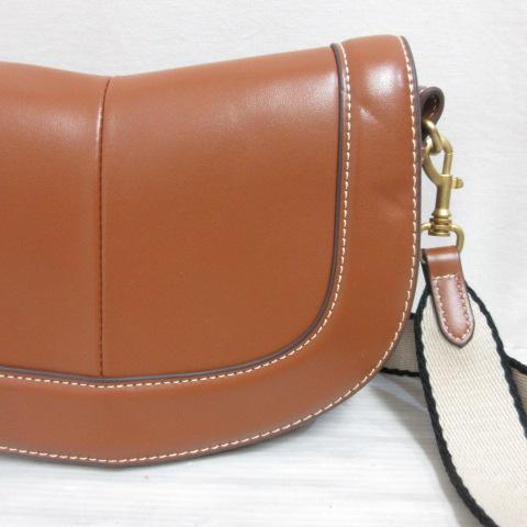 【USED】 本革 3Way ショルダーハンドバッグ レザー 茶 ZARA（ザラ） トップステッチ クロスボディ ショルダー バッグ 3WAY 茶