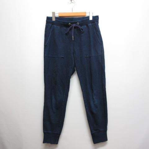 ジーユー GU デニム スウェット イージー パンツ XL インディゴ