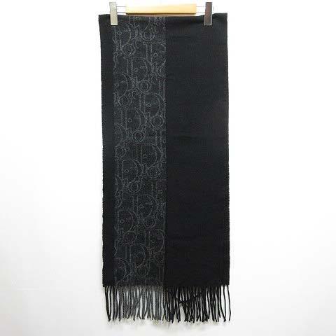 Christian Dior ヴィンテージ　トロッターマフラー　ブラック系 Christian Dior ヴィンテージ トロッターマフラー ブラック系 楽天市場