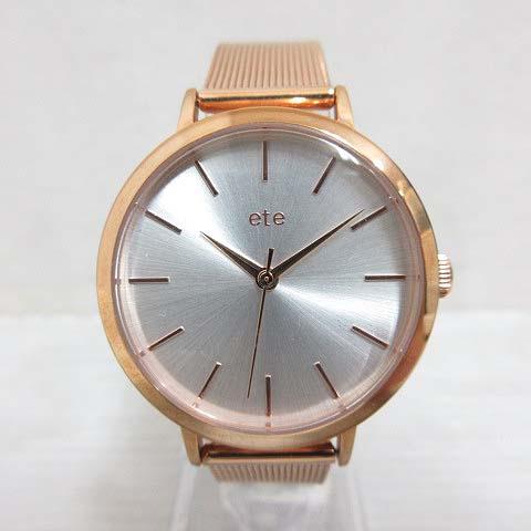 エテ ete ボーイフレンドウォッチ 腕時計 クォーツ ピンクゴールド