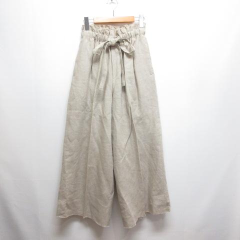 ユニオンランチ リネンブレンド ワイドペインターパンツ ベージュ