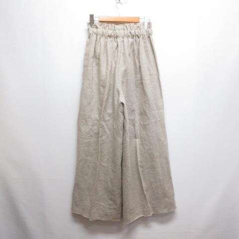 ユニオンランチ UNION LAUNCH 美品 麻リネン ワイド パンツ ウエスト  