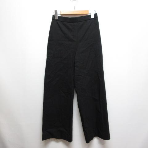 theory（セオリー） 麻リネン混 ストレッチ ワイド パンツ XS 黒