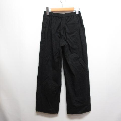 美品 Theory リネン混 オックス ストレッチ イージー パンツ セオリー theory（セオリー） 麻リネン混 ストレッチ ワイド パンツ XS 黒
