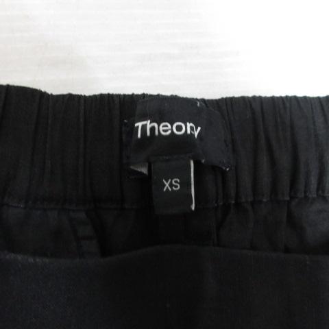 theory（セオリー） 麻リネン混 ストレッチ ワイド パンツ XS 黒