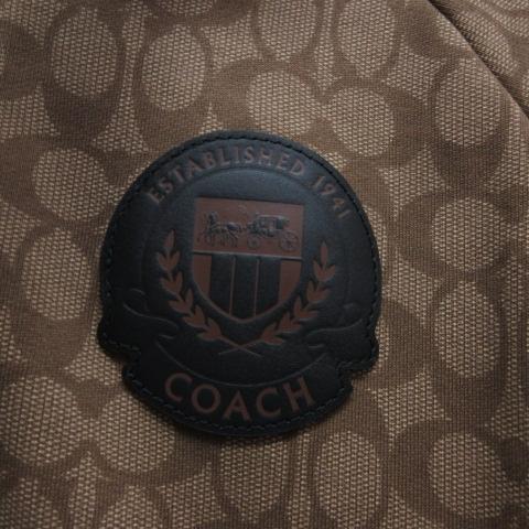 COACH（コーチ） シグネチャー柄 ジップ パーカー 裏起毛 S 茶