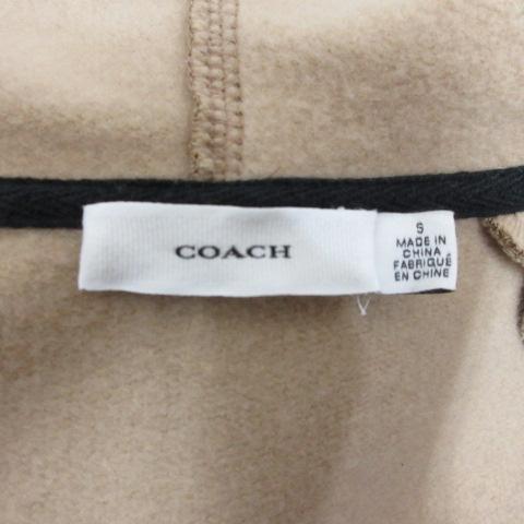 COACH（コーチ） シグネチャー柄 ジップ パーカー 裏起毛 S 茶