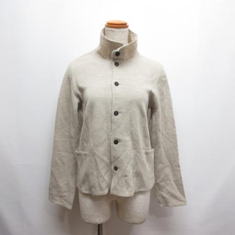 ❁ 【良品】JURGENLEHLアンゴラ混ツイードジャケット シルク ウール 人気 ヨーガンレールJURGEN LEHL シルクウールバンドカラージャケット