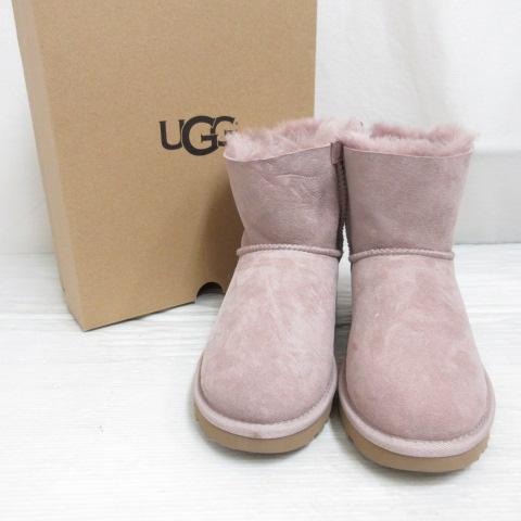UGG ピンク ムートンブーツW Mini Bailey Button 23.0 UGG Women's