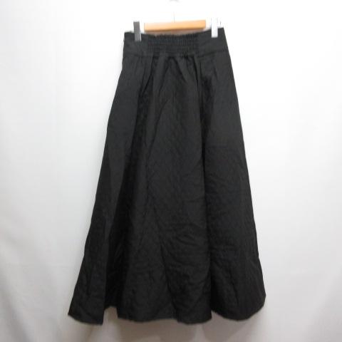 グレイル GRL ダイヤキルティング フレア スカート L 黒 ブラック